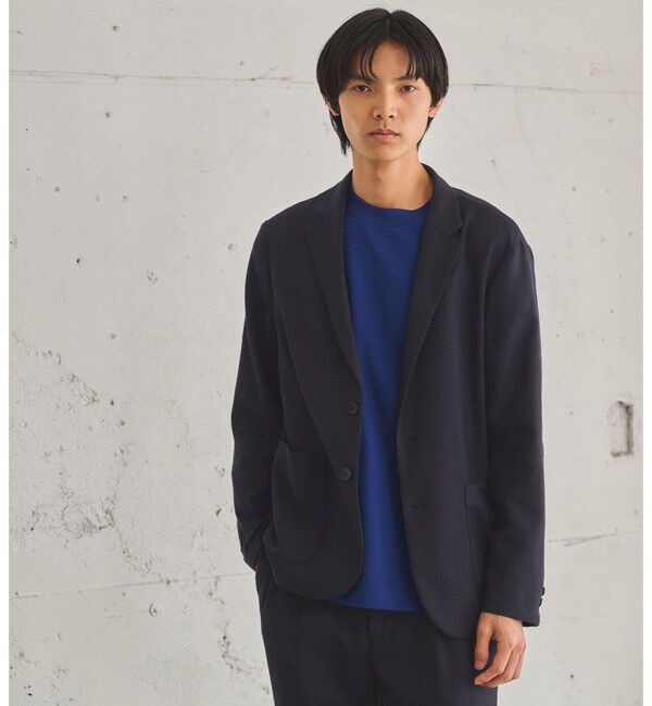 UNITED ARROWS green label relaxing「ウォッシャブル フラノ リラックス ジャケット -ストレッチ-」|テーラードジャケット|NAVY