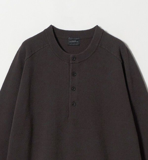 UNITED ARROWS green label relaxing「ブークレ サドル ヘンリーネック 長袖 ニット」|ニット・セーター|