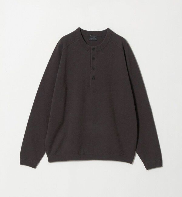 UNITED ARROWS green label relaxing「ブークレ サドル ヘンリーネック 長袖 ニット」|ニット・セーター|