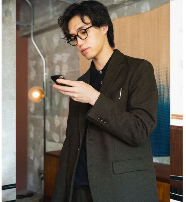 UNITED ARROWS green label relaxing「ウォッシャブル ホームスパン ナロー ジャケット -ストレッチ-」|テーラードジャケット|OLIVE