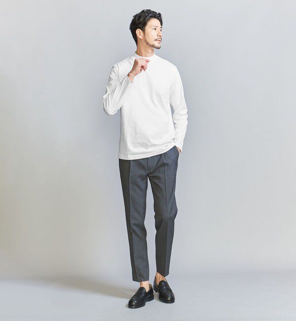 BEAUTY&YOUTH UNITED ARROWS「【WEB限定 WARDROBE SMART】クリア ガスコットン モックネック カットソー【抗菌・防臭】」|Tシャツ・カットソー|