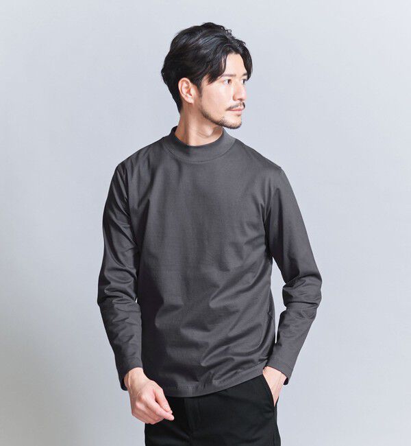 BEAUTY&YOUTH UNITED ARROWS「【WEB限定 WARDROBE SMART】クリア ガスコットン モックネック カットソー【抗菌・防臭】」|Tシャツ・カットソー|