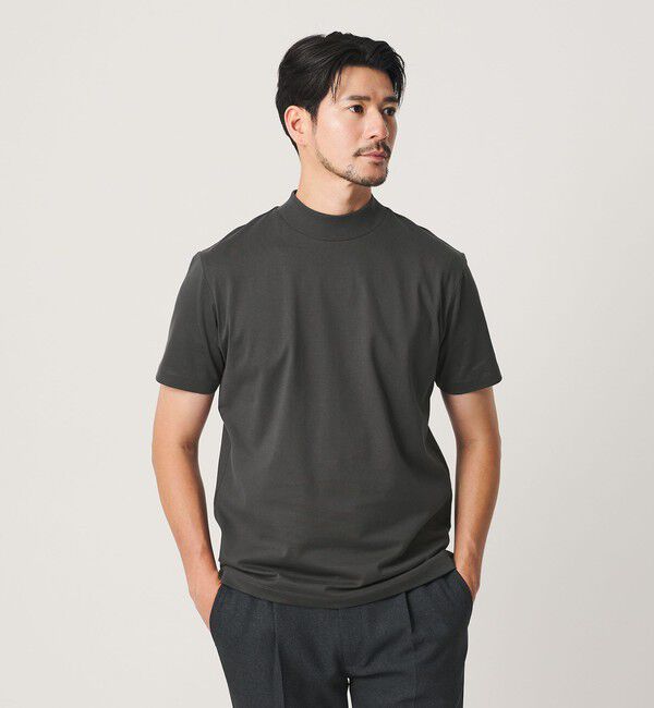 BEAUTY&YOUTH UNITED ARROWS「【WEB限定 WARDROBE SMART】クリア  ガスコットン モックネック カットソー【抗菌・防臭】」|Tシャツ・カットソー|