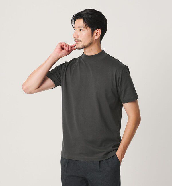 BEAUTY&YOUTH UNITED ARROWS「【WEB限定 WARDROBE SMART】クリア  ガスコットン モックネック カットソー【抗菌・防臭】」|Tシャツ・カットソー|