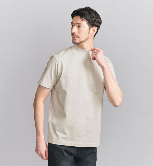 BEAUTY&YOUTH UNITED ARROWS「【WEB限定 WARDROBE SMART】クリア  ガスコットン モックネック カットソー【抗菌・防臭】」|Tシャツ・カットソー|