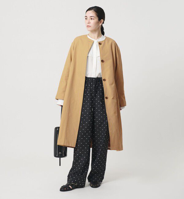 BEAUTY&YOUTH UNITED ARROWS「【WEB限定】コットンナイロン ツイルノーカラーコート」|ノーカラーコート|BEIGE