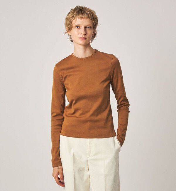 STEVEN ALAN「＜Steven Alan＞コットン フライス ロングスリーブ プルオーバー」|Tシャツ・カットソー|MD.BROWN
