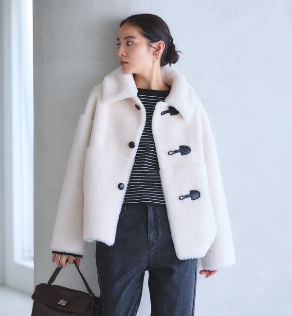 BEAUTY&YOUTH UNITED ARROWS「【WEB限定】ボア&times;フェイクムートン ループボタンジャケット 2WAY」|その他|