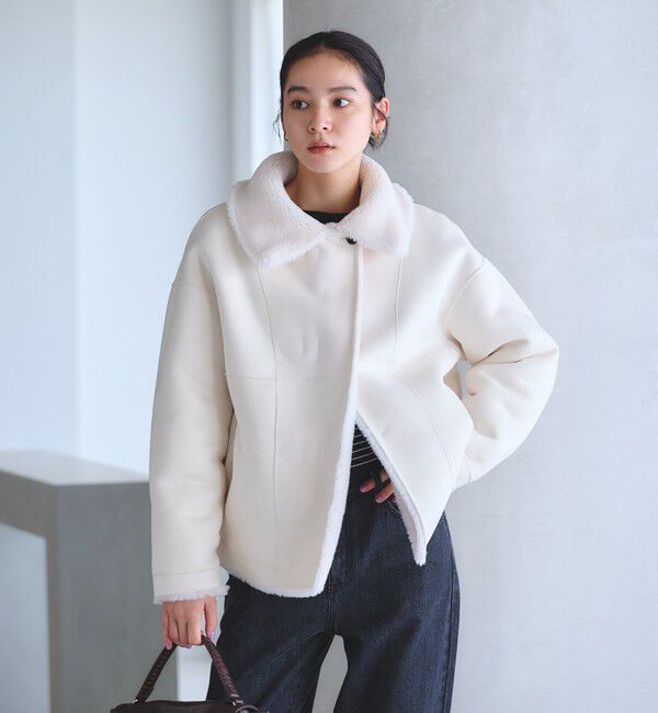 BEAUTY&YOUTH UNITED ARROWS「【WEB限定】ボア&times;フェイクムートン ループボタンジャケット 2WAY」|その他|