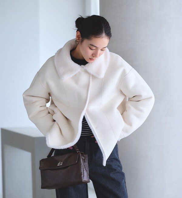 BEAUTY&YOUTH UNITED ARROWS「【WEB限定】ボア&times;フェイクムートン ループボタンジャケット 2WAY」|その他|