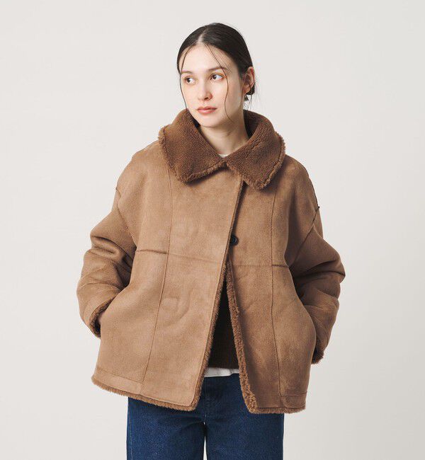 BEAUTY&YOUTH UNITED ARROWS「【WEB限定】ボア&times;フェイクムートン ループボタンジャケット 2WAY」|その他|