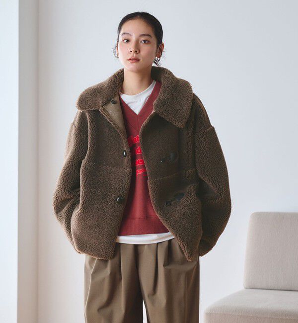 BEAUTY&YOUTH UNITED ARROWS「【WEB限定】ボア&times;フェイクムートン ループボタンジャケット 2WAY」|その他|
