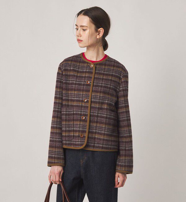 STEVEN ALAN「＜Steven Alan＞チェック ブルゾン」|ノーカラーコート|