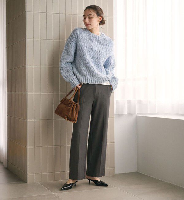BEAUTY&YOUTH UNITED ARROWS「裏起毛バックゴム ストレートパンツ ウォッシャブル」|スラックス|