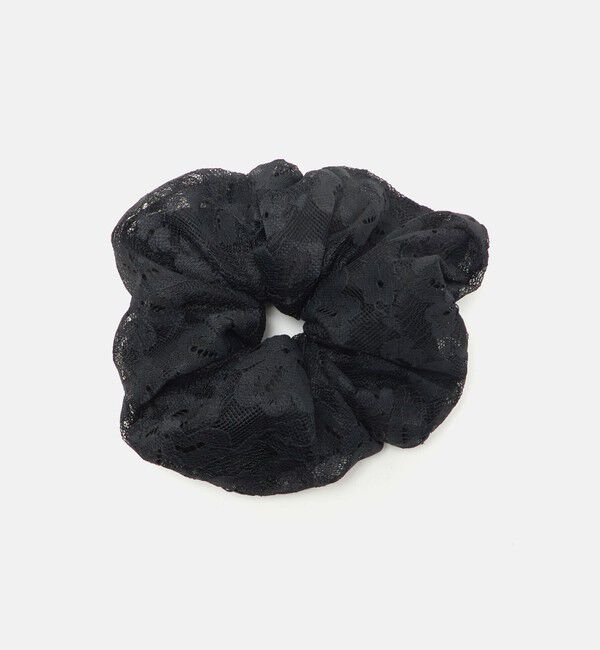 BEAUTY&YOUTH UNITED ARROWS「【WEB限定】フラワーレース シュシュ」|ヘアゴム・シュシュ|BLACK