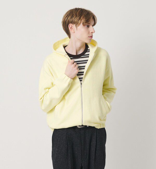 BEAUTY&YOUTH UNITED ARROWS「パフ ニット ジップアップ フード ジャケット ウォッシャブル」|カーディガン|