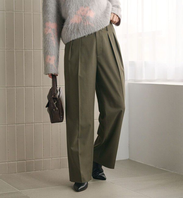 BEAUTY&YOUTH UNITED ARROWS「シャドーストライプ タック ワイドパンツ ウォッシャブル」|その他|