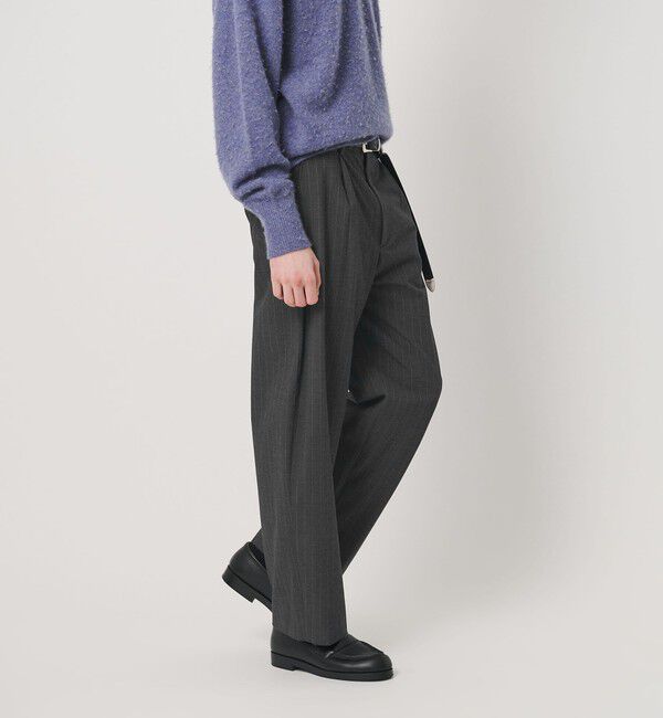 BEAUTY&YOUTH UNITED ARROWS「ストライプ バレル シルエット スラックス NO.9」|チノ|