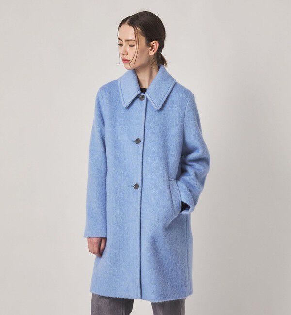 STEVEN ALAN「＜Steven Alan＞ウール モヘヤ ミックス シャギー ミドルコート」|ステンカラーコート|
