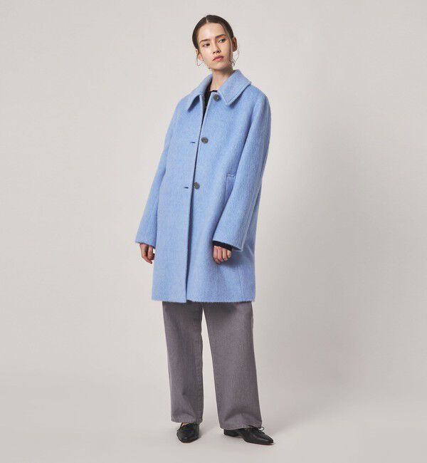 STEVEN ALAN「＜Steven Alan＞ウール モヘヤ ミックス シャギー ミドルコート」|ステンカラーコート|