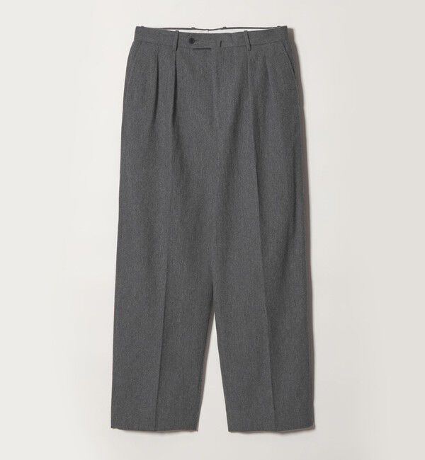 STEVEN ALAN「＜Steven Alan＞ ブラッシュド フランネル インツープリーツ ドレス トラウザーズ II」|スラックス|MD.GRAY