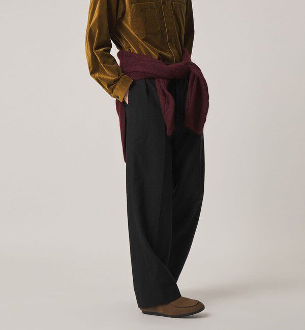 STEVEN ALAN「＜Steven Alan＞ ブラッシュド フランネル インツープリーツ ドレス トラウザーズ II」|スラックス|