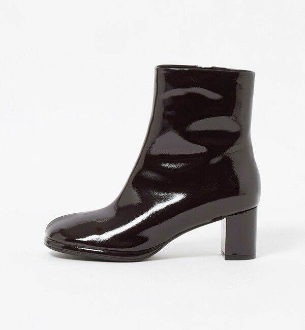 BEAUTY&YOUTH UNITED ARROWS「レザーライク オブリーク ショートブーツ」|ロングブーツ|