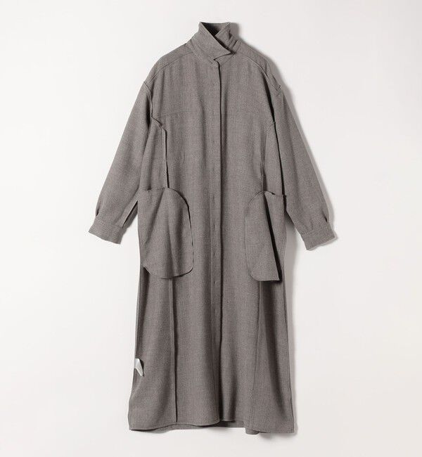 SHIPS any「《予約》〈洗濯機可能〉ウールライク ポケット フレア ロング ワンピース［NAVY BLUE］」|ワンピース|