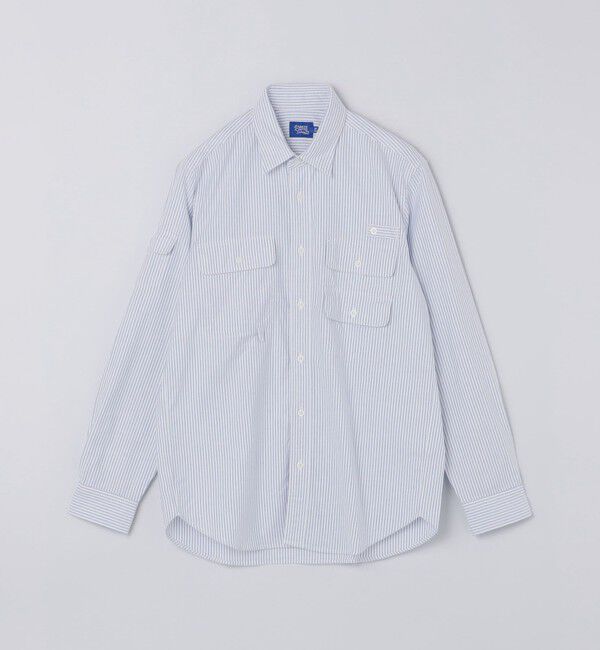 SHIPS「Atlantic Coastal Supplies: FISHING SHIRT OX」|シャツ・ブラウス|ライトブルー