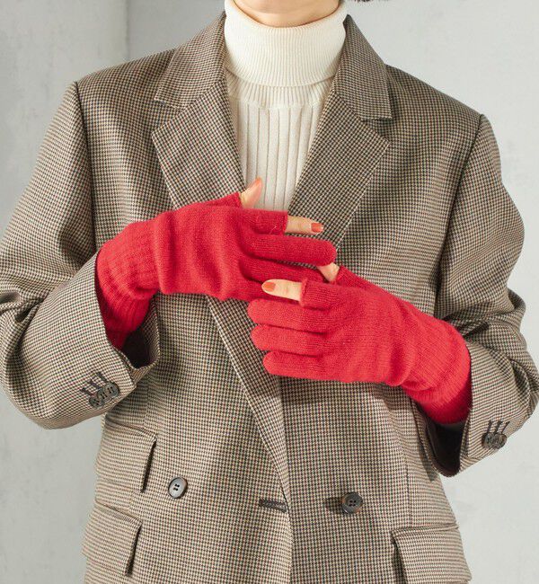 SHIPS for women「《予約》William Brunton: 2FINGER LESS GROVE」|手袋|レッド