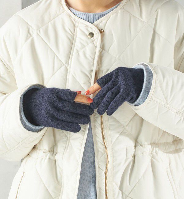 SHIPS for women「《予約》William Brunton: 2FINGER LESS GROVE」|手袋|ネイビー