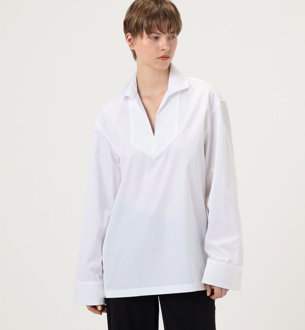 TOMORROWLAND BUYING WEAR「BOURRIENNE ARTISAN コットン オープンカラーシャツ」|シャツ・ブラウス|