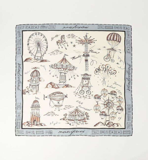 TOMORROWLAND GOODS「manipuri WANDERLAND シルクスカーフ」|バンダナ・スカーフ|