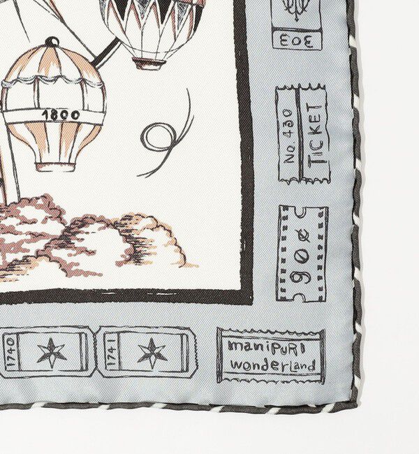 TOMORROWLAND GOODS「manipuri WANDERLAND シルクスカーフ」|バンダナ・スカーフ|