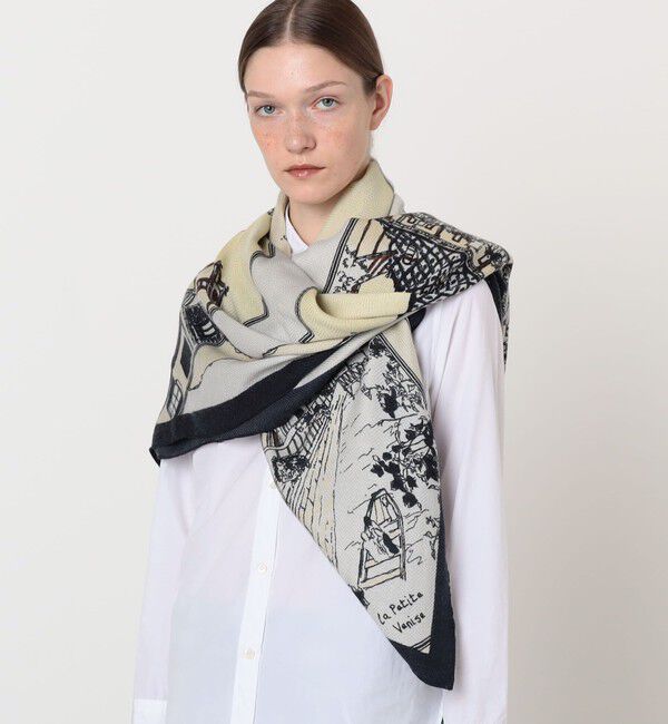 TOMORROWLAND GOODS「【別注】manipuri VIALGGE ウールシルク スカーフ」|ストール|
