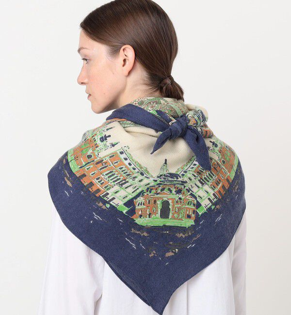 TOMORROWLAND GOODS「【別注】manipuri TOWN ウールシルク スカーフ」|ストール|