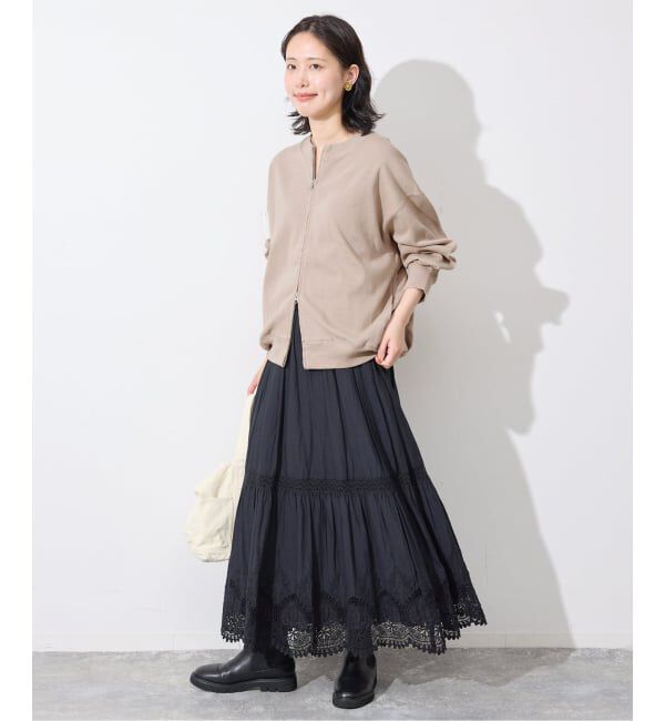 SLOBE IENA「《追加》ダブルZIP クルーネックカーディガン」|カーディガン|