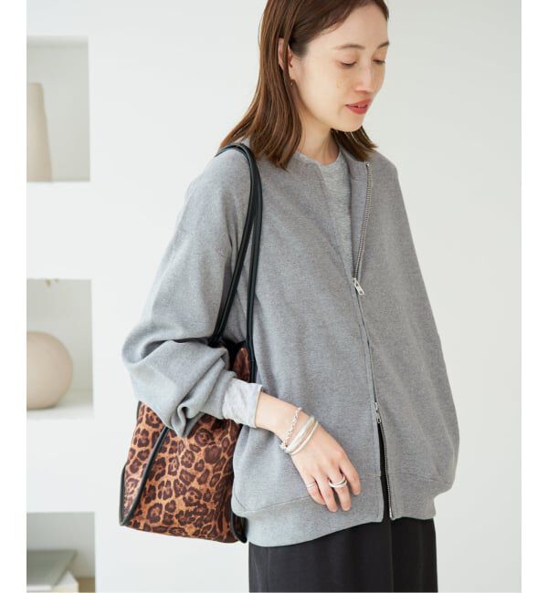 SLOBE IENA「《追加》ダブルZIP クルーネックカーディガン」|カーディガン|グレー