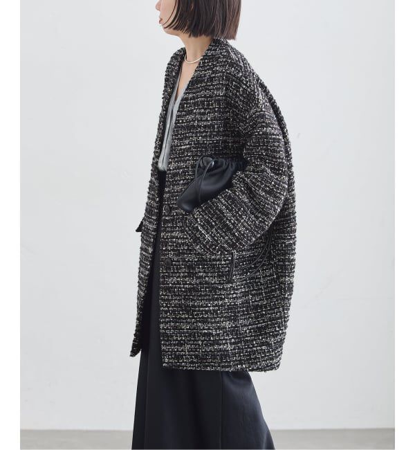 journal standard L'essage「《一部WEB限定カラー》SUPER140S/GIOLICA コクーンコート」|ノーカラーコート|
