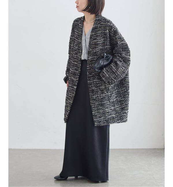 journal standard L'essage「《一部WEB限定カラー》SUPER140S/GIOLICA コクーンコート」|ノーカラーコート|