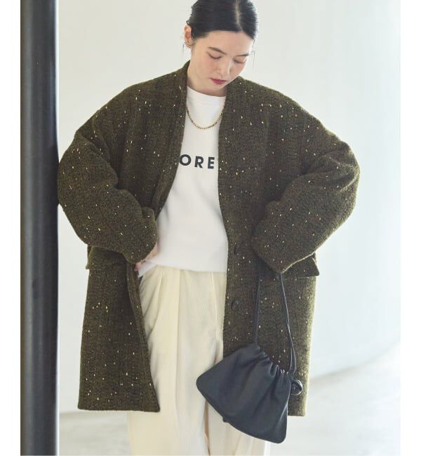 journal standard L'essage「《一部WEB限定カラー》SUPER140S/GIOLICA コクーンコート」|ノーカラーコート|