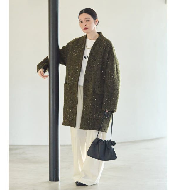 journal standard L'essage「《一部WEB限定カラー》SUPER140S/GIOLICA コクーンコート」|ノーカラーコート|