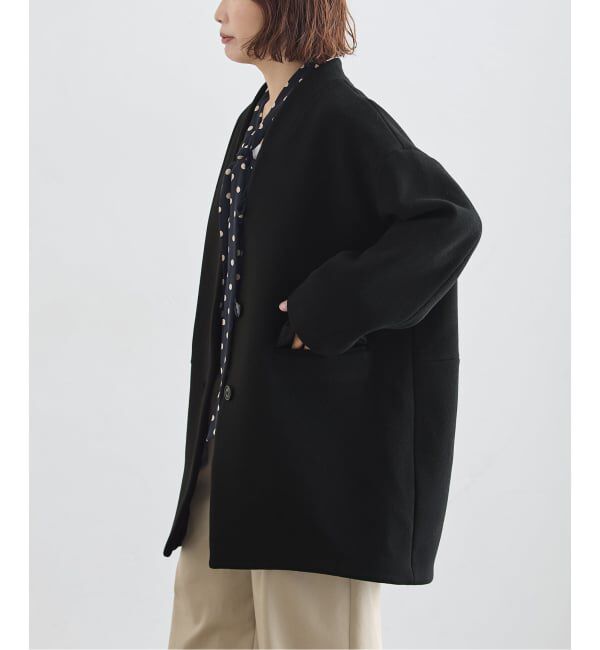 journal standard L'essage「《一部WEB限定カラー》SUPER140S/GIOLICA コクーンコート」|ノーカラーコート|