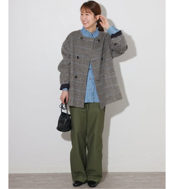 JOURNAL STANDARD relume「リバーシブルノーカラーショートコート」|ノーカラーコート|