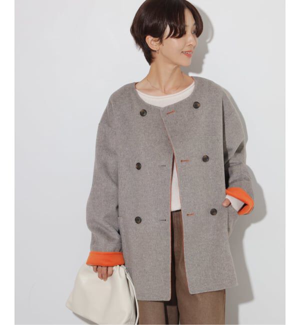 JOURNAL STANDARD relume「リバーシブルノーカラーショートコート」|ノーカラーコート|