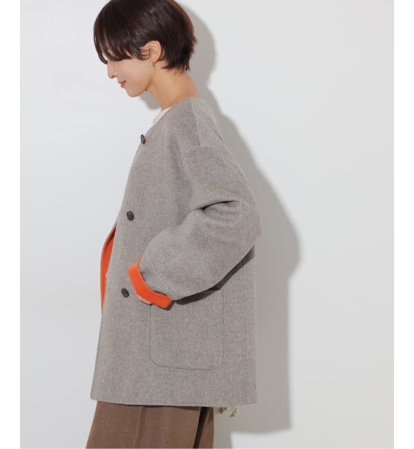 JOURNAL STANDARD relume「リバーシブルノーカラーショートコート」|ノーカラーコート|