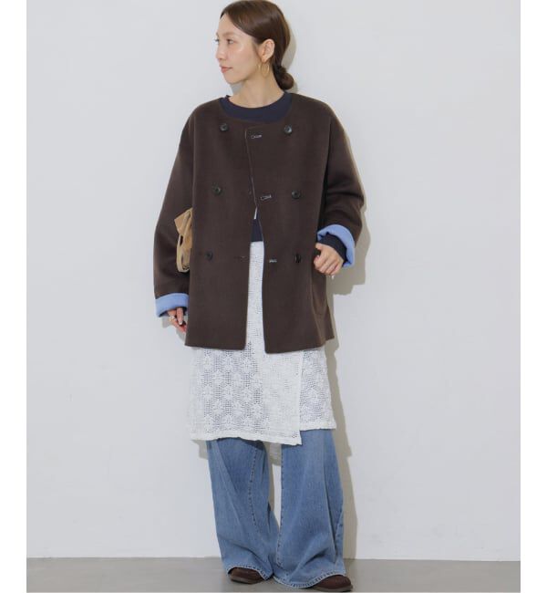 JOURNAL STANDARD relume「リバーシブルノーカラーショートコート」|ノーカラーコート|