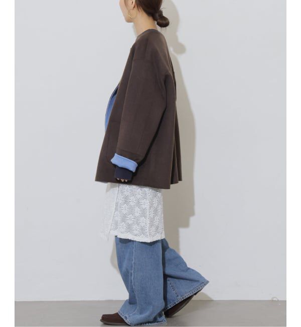 JOURNAL STANDARD relume「リバーシブルノーカラーショートコート」|ノーカラーコート|