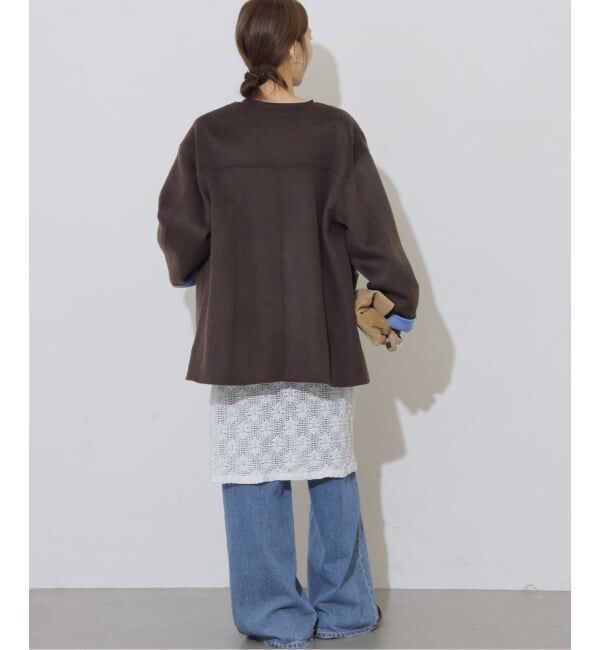 JOURNAL STANDARD relume「リバーシブルノーカラーショートコート」|ノーカラーコート|