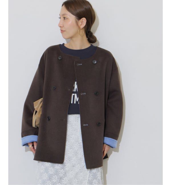 JOURNAL STANDARD relume「リバーシブルノーカラーショートコート」|ノーカラーコート|